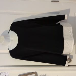 Marc New York black and white layered long sleeve tunic shirt size XL